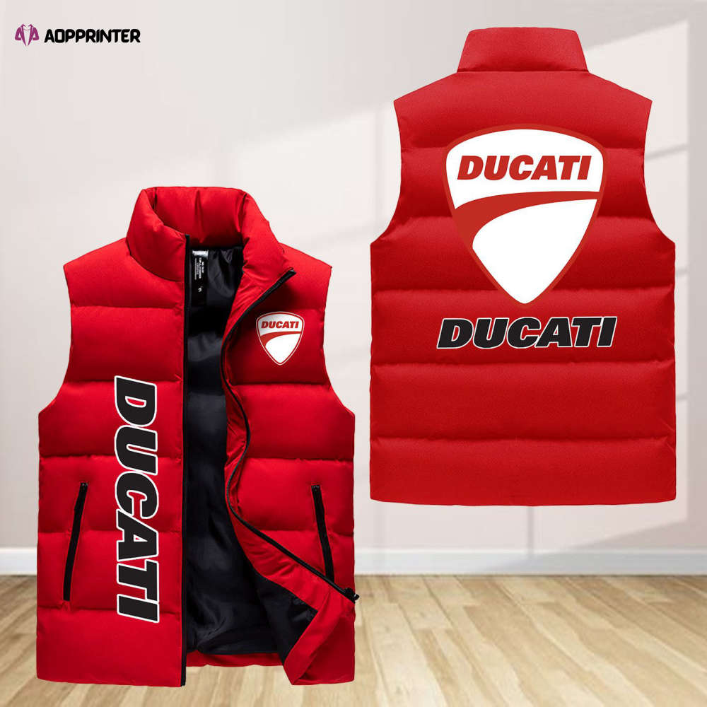 ducati sleeveless puffer jacket custom for fans spj0098