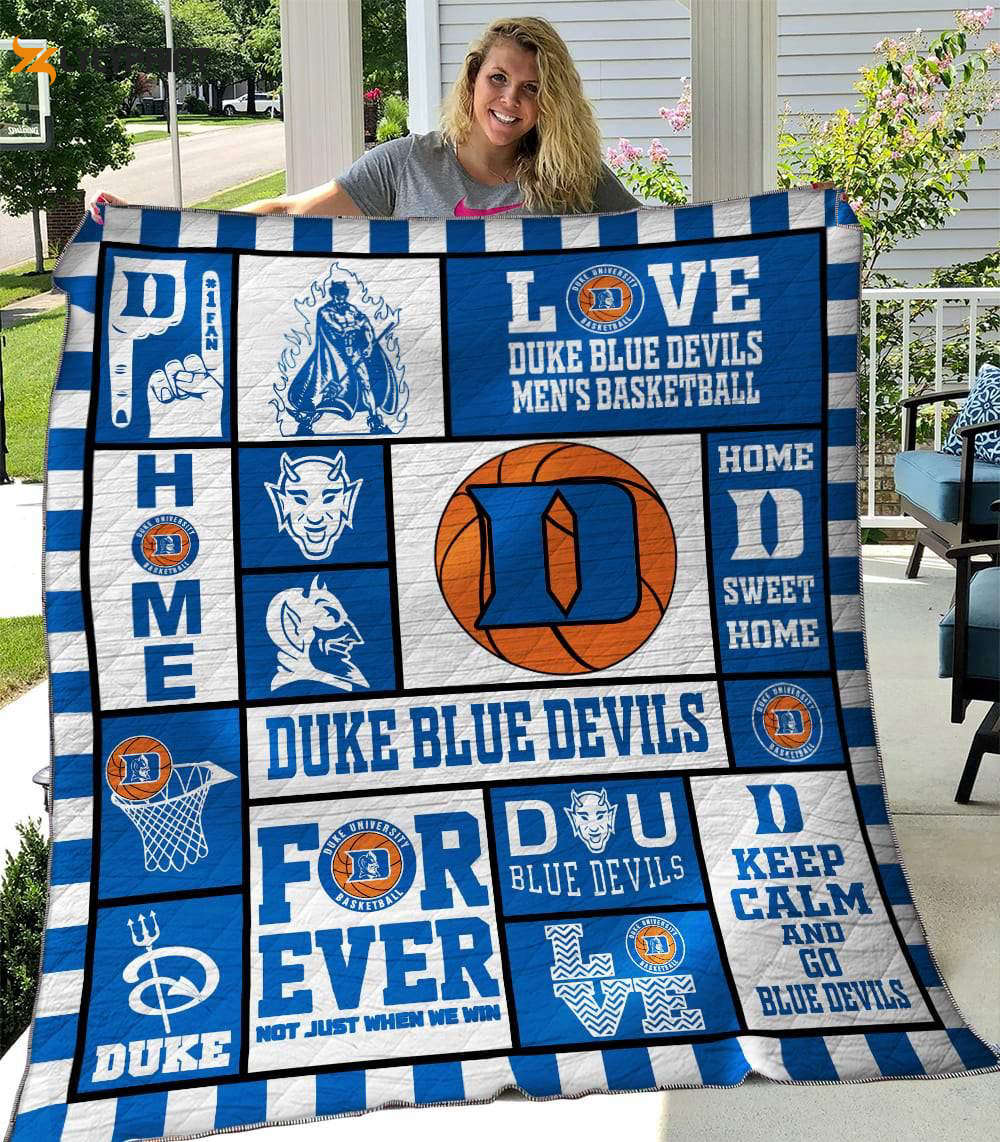 duke blue devils 1 quilt blanket for fans home decor gift 2 3