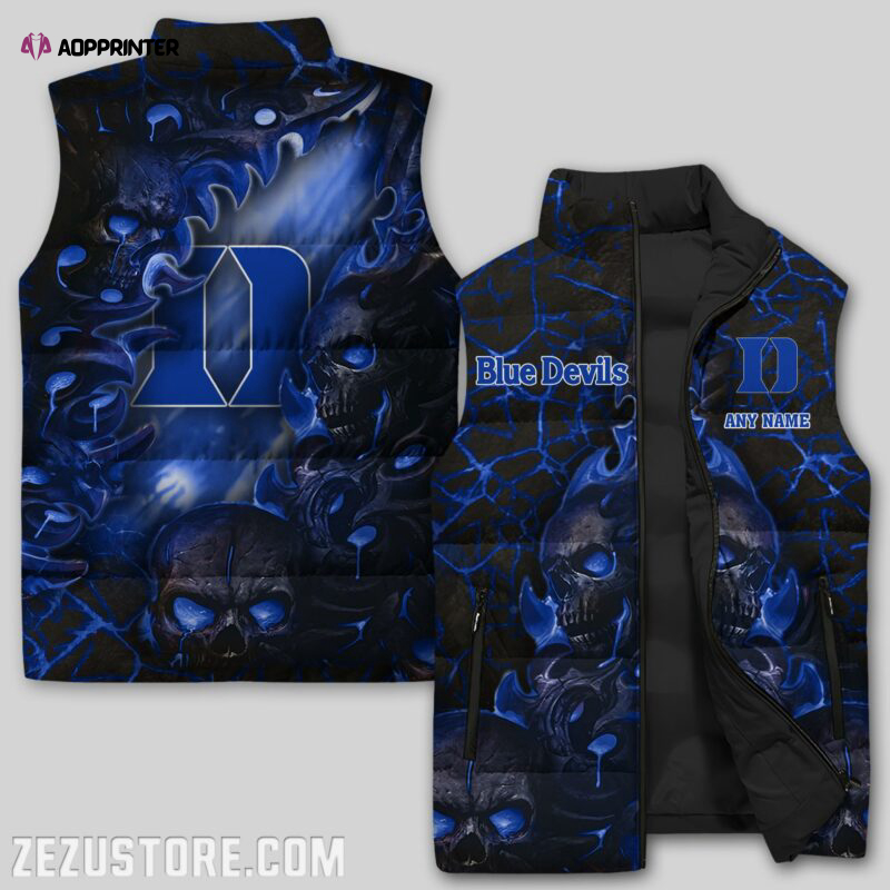 duke blue devils sleeveless puffer jacket custom for fans spj1848