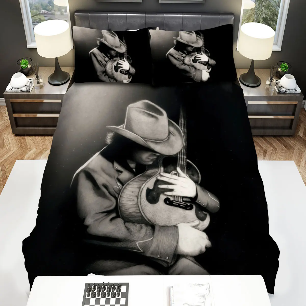 dwight yoakam hugging guitar bed sheets spread comforter duvet cover bedding sets qjaj9