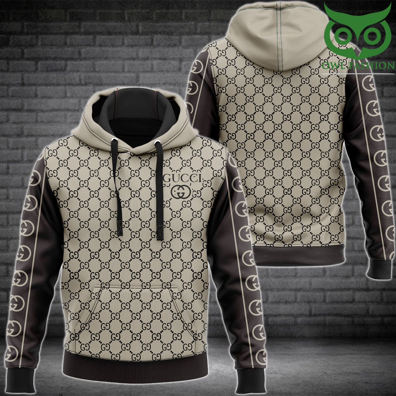 eGrH2BAJ 90 LUXURY Gucci grey and white hoodie and pants set