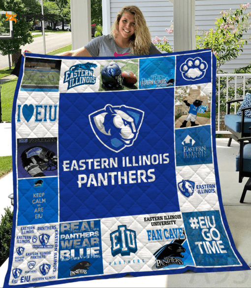 eastern illinois panthers quilt blanket