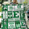 eastern michigan 3 quilt blanket for fans home decor gift 1