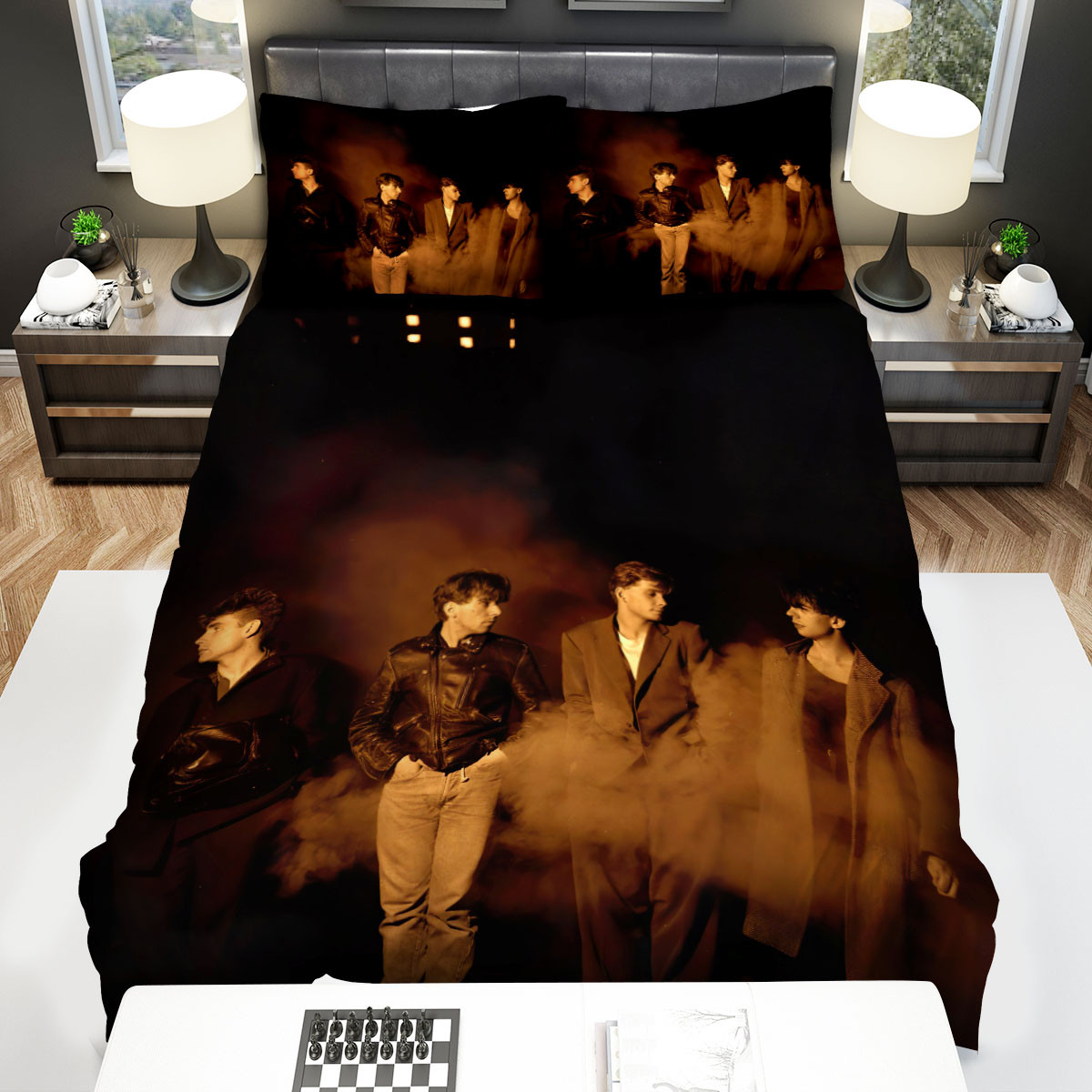 echo the bunnymen band posing bed sheets spread comforter duvet cover bedding sets xeqwj