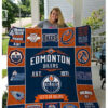 edmonton oilers 2 quilt blanket for fans home decor gift 1