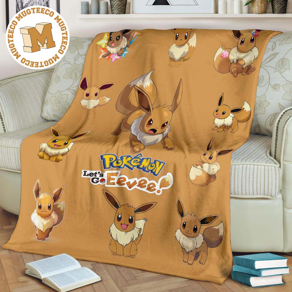 eevee fleece blanket for fan gift qvadn