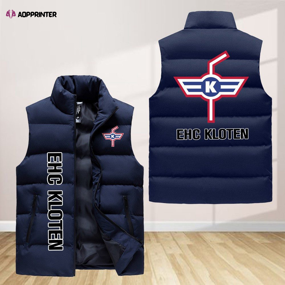 ehc kloten sleeveless puffer jacket custom for fans gifts