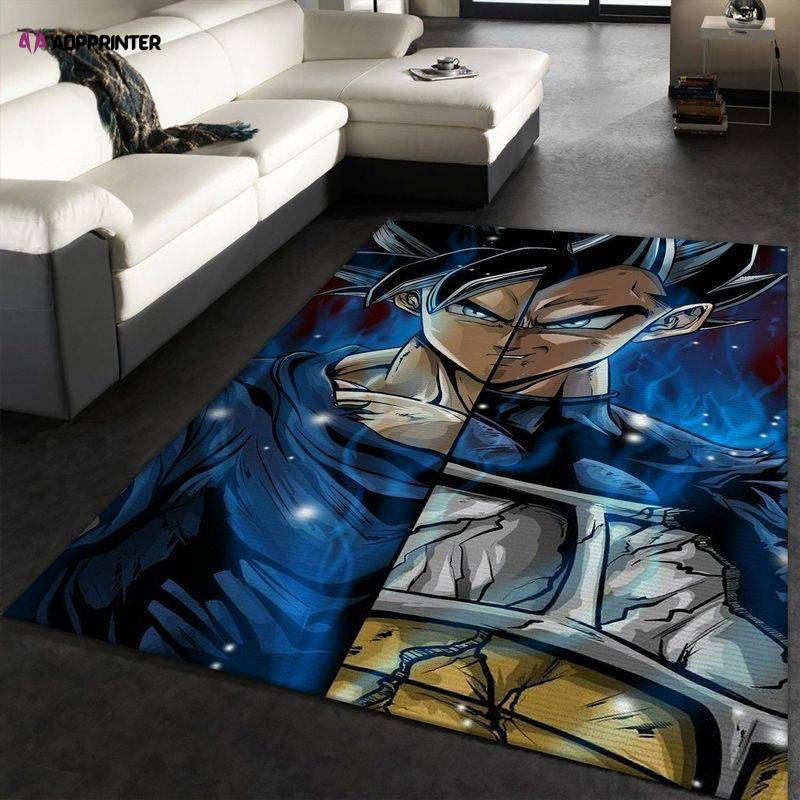 elftees dragon ball goku vegeta rug living room floor decor fan gifts