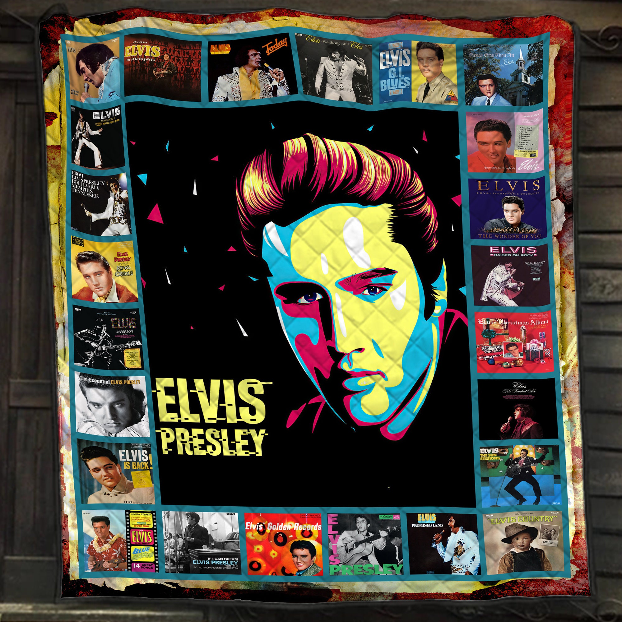 elvis presley live albums quilt blanket gift for fans ulsfw