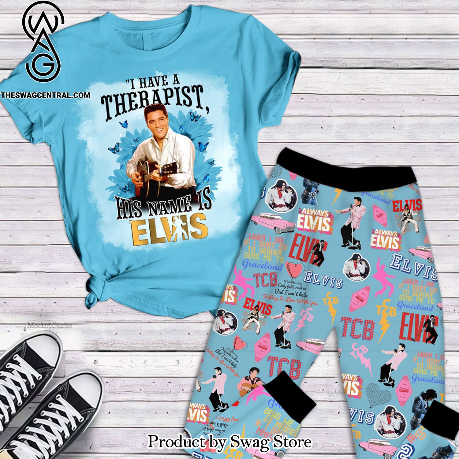 elvis presley unisex all over print pyjamas set 1 D6BSo