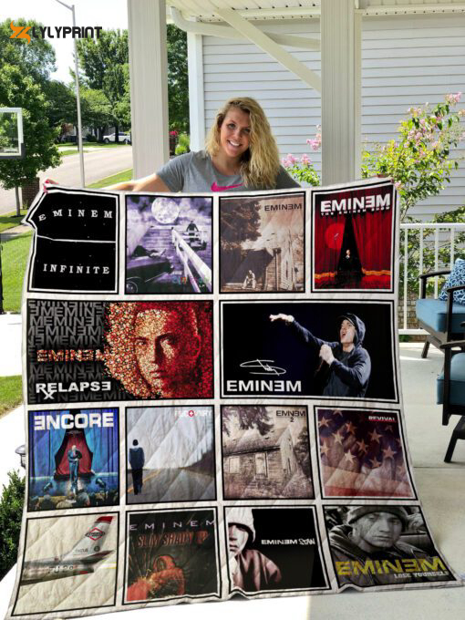 eminem 1 quilt blanket for fans home decor gift