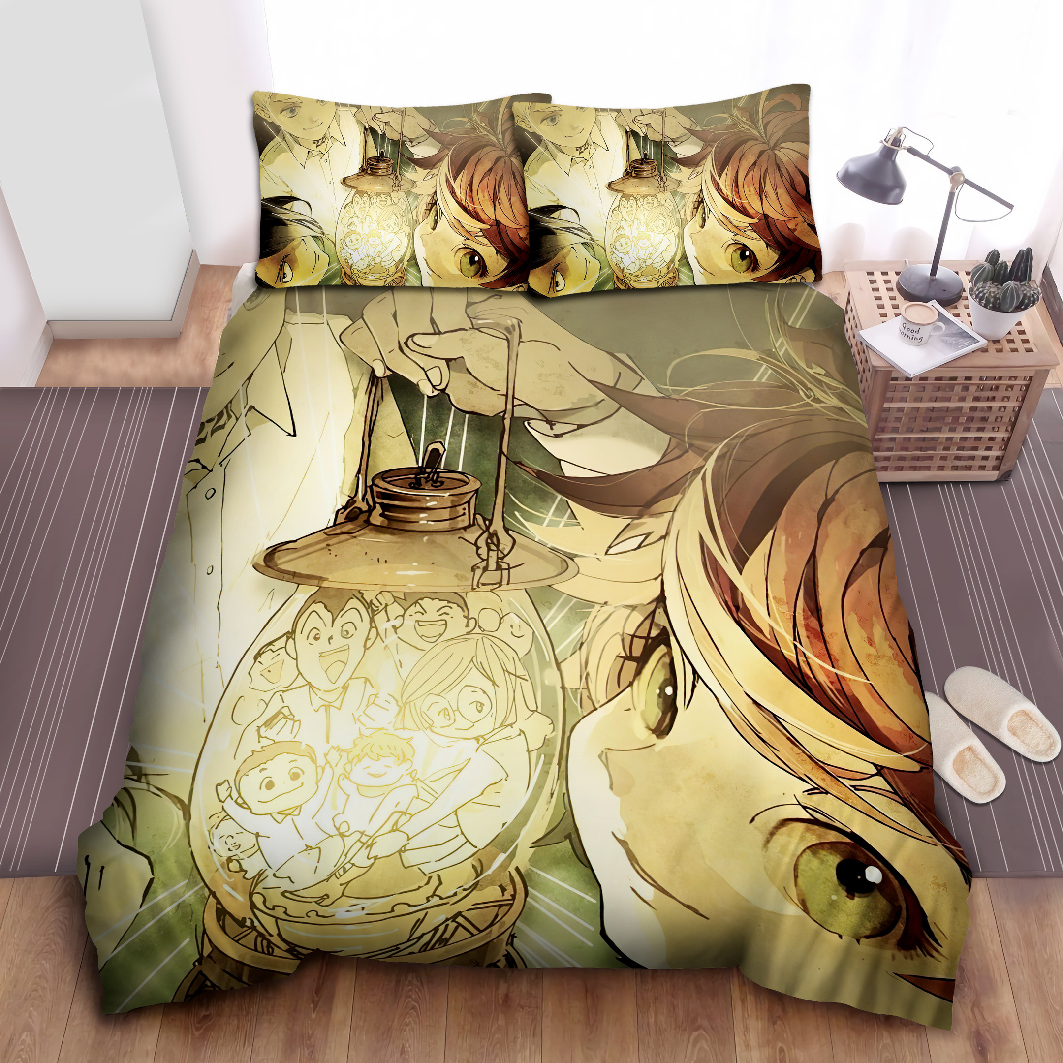 emma holding a lantern bed sheets spread comforter duvet cover bedding sets k34co