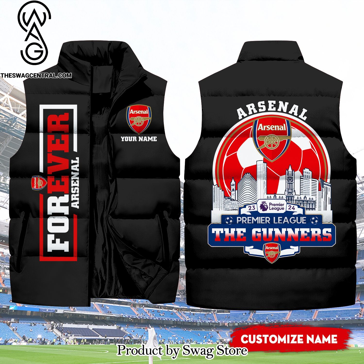 english premier league arsenal premier league 2023 unisex sleeveless jacket 1 OKh3N