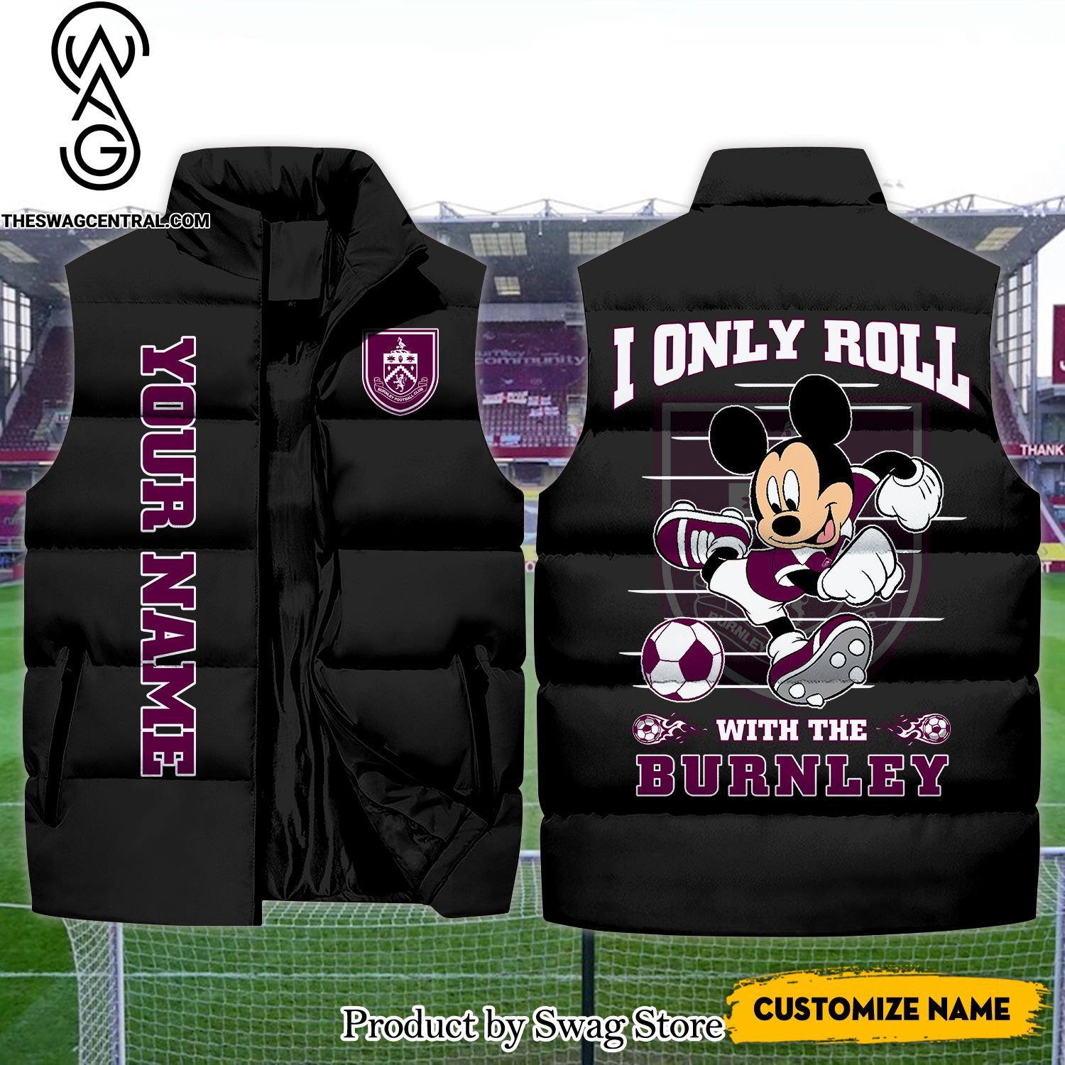 english premier league i only roll with the burnley classic sleeveless jacket 1 E2rhN