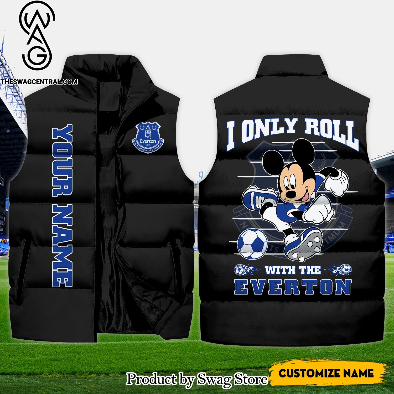 english premier league i only roll with the everton unisex sleeveless jacket 1 n4nTd