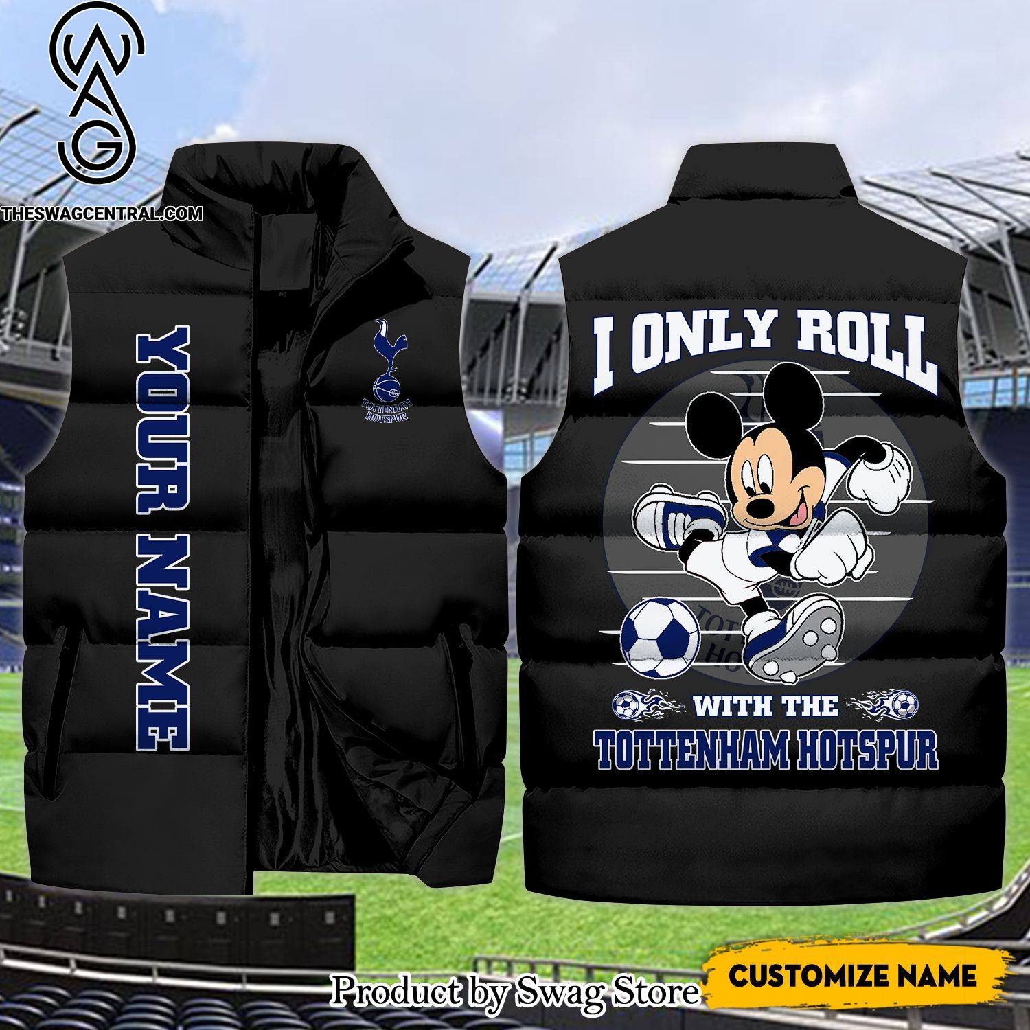 english premier league i only roll with the tottenham hotspur classic sleeveless jacket 1 TtiXp