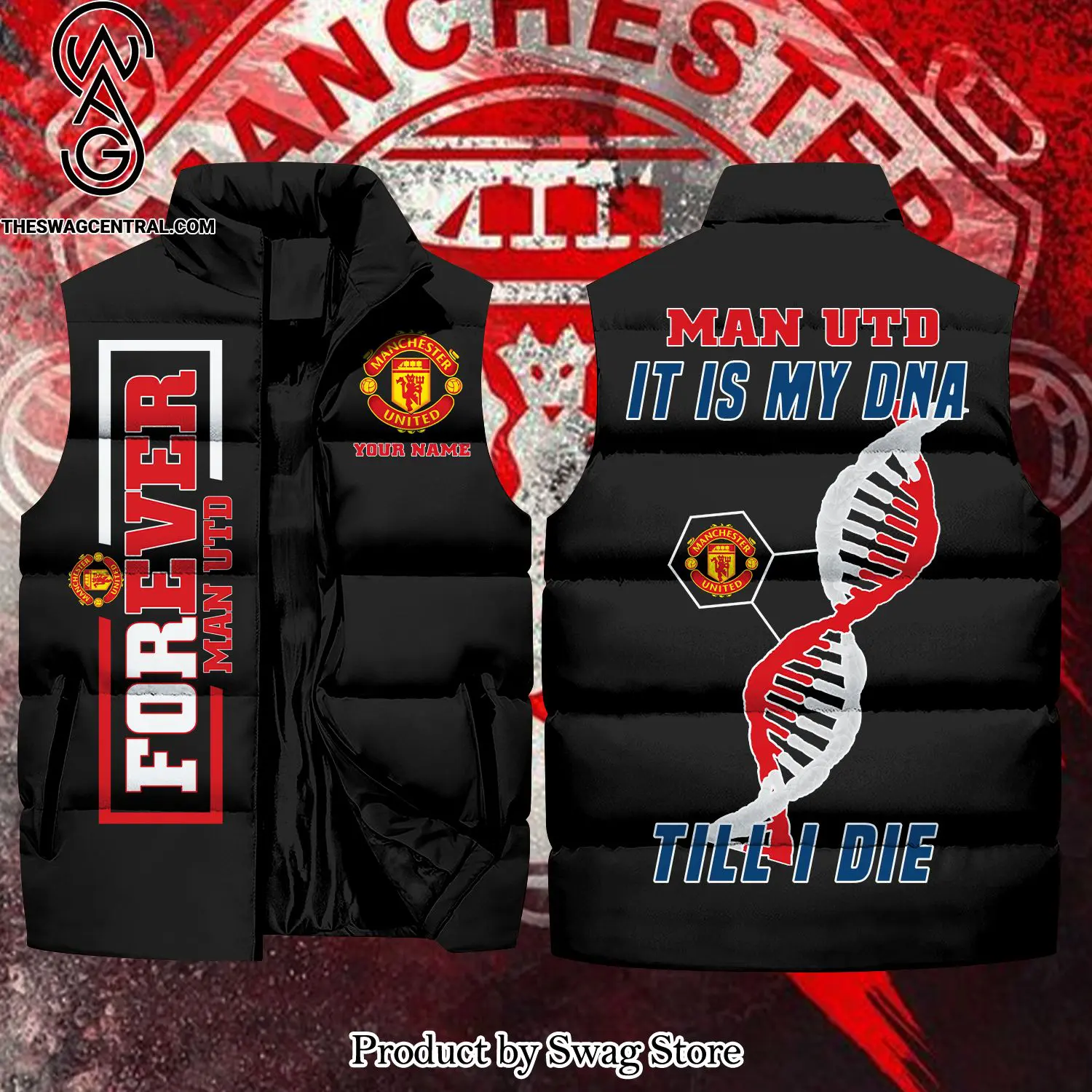 english premier league manchester united it is my dna till i die unisex sleeveless jacket 1 owC7Z