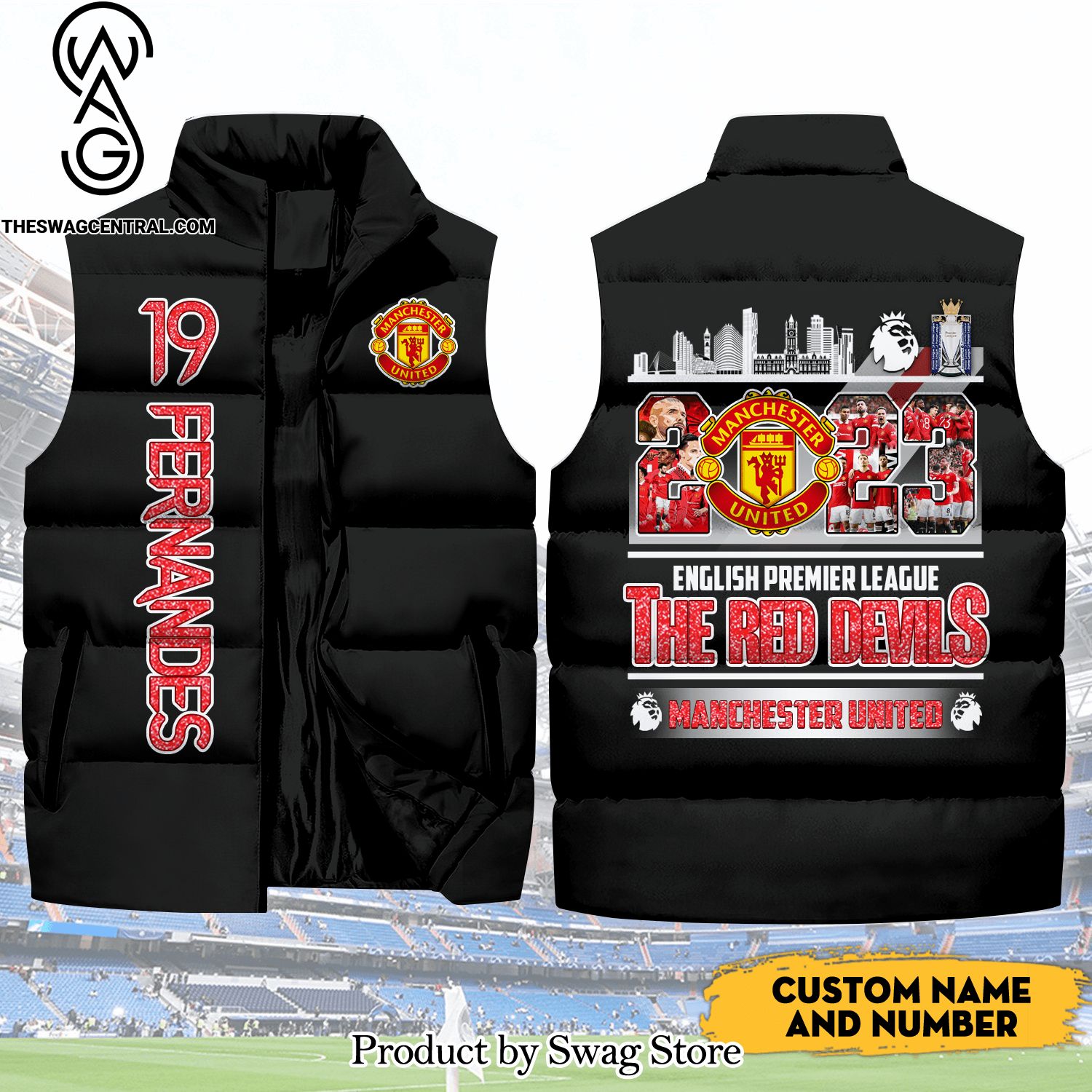 english premier league manchester united number unisex sleeveless jacket 1 WaOOO