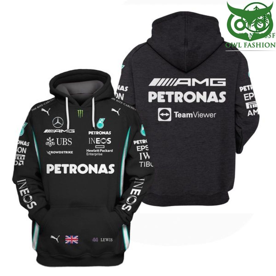 epZj6T47 42 AMG Mercedes Petronas USA Black Hoodie 3D Lewis Hamilton