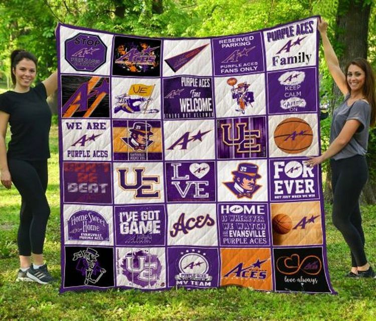 evansville purple aces trending 2024 quilt blanket edition 20240223072838733