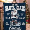 even santa claus is a fan of the dallas cowboys blanket gatdl