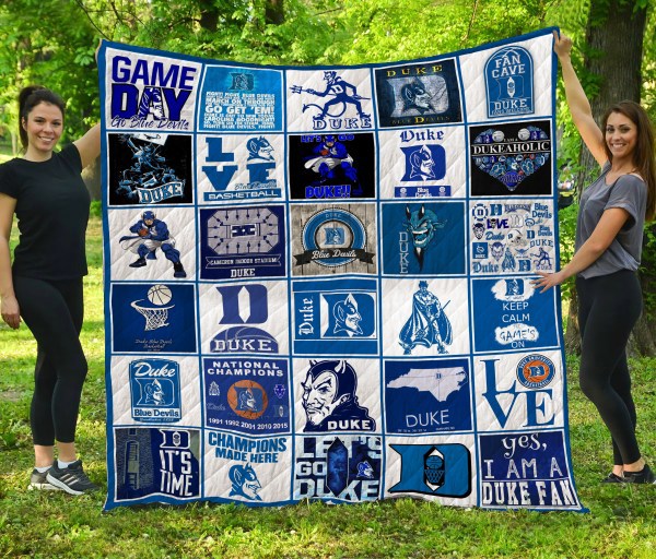 exclusive 2024 custom duke blue devils quilted blanket 20240217090606308