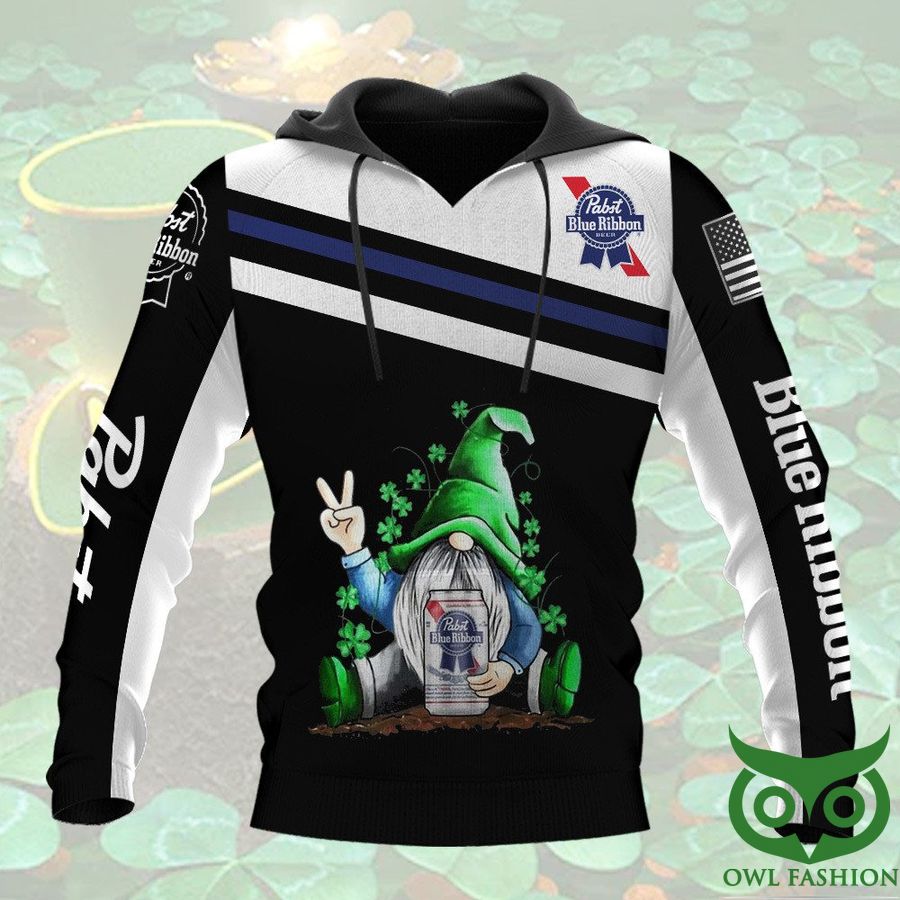 f6RQ8Jcz 63 Pabst Blue Ribbon Beer Witch holding Can Dark Blue Line 3D Hoodie