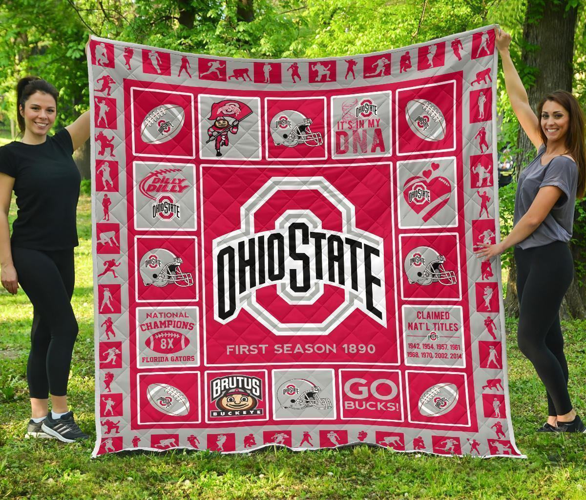 fan ohio state buckeyes quilt blanket amazing gift idea vrxcq