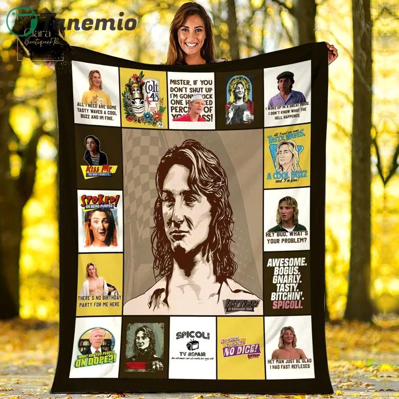 fast times at ridgemont high movie fleece blanket mink sherpa blanket jeff spicoli blanket fast times at ridgemont quilt quilt blanket 20230930040128007