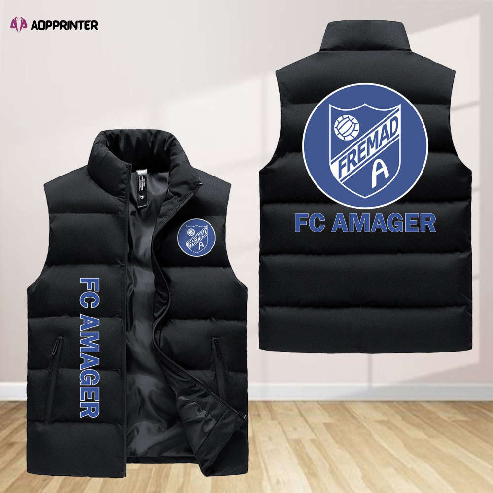 fc amager sleeveless puffer jacket custom for fans gifts