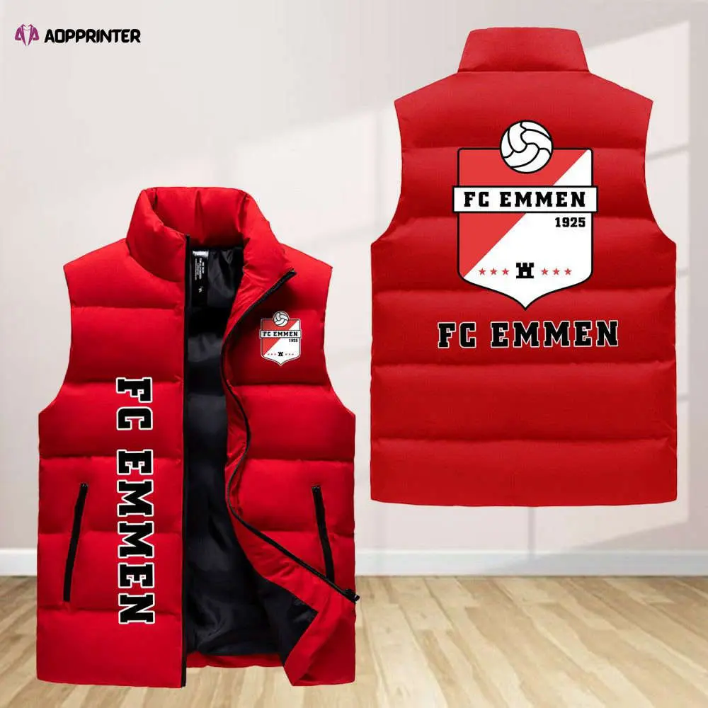 fc emmen sleeveless puffer jacket custom for fans gifts
