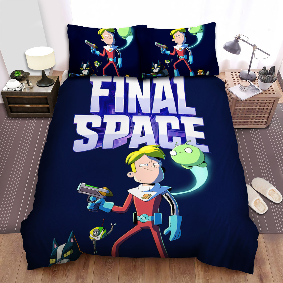 final space gary and friends bed sheets spread duvet cover bedding sets xuevh