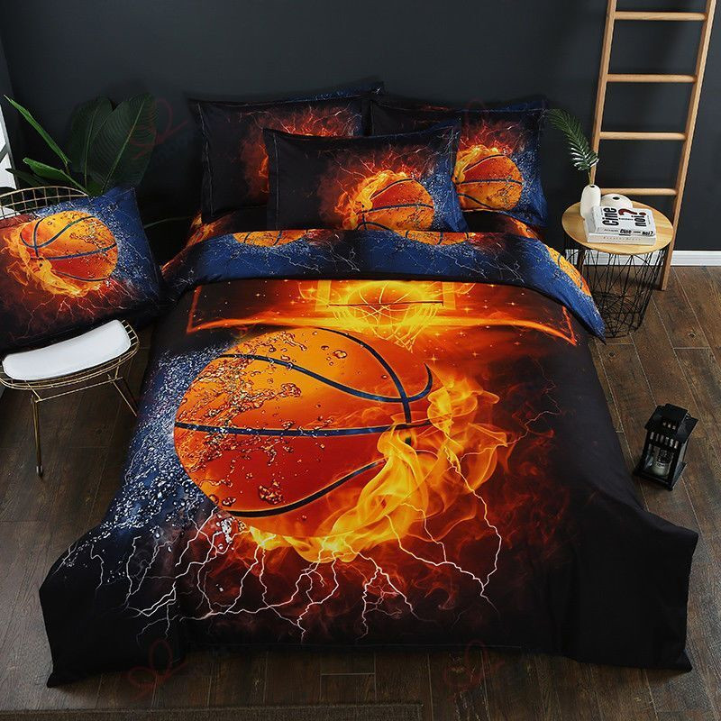 fire basketball duvet cover bedroom sets comfortable bedding sets mg3bx