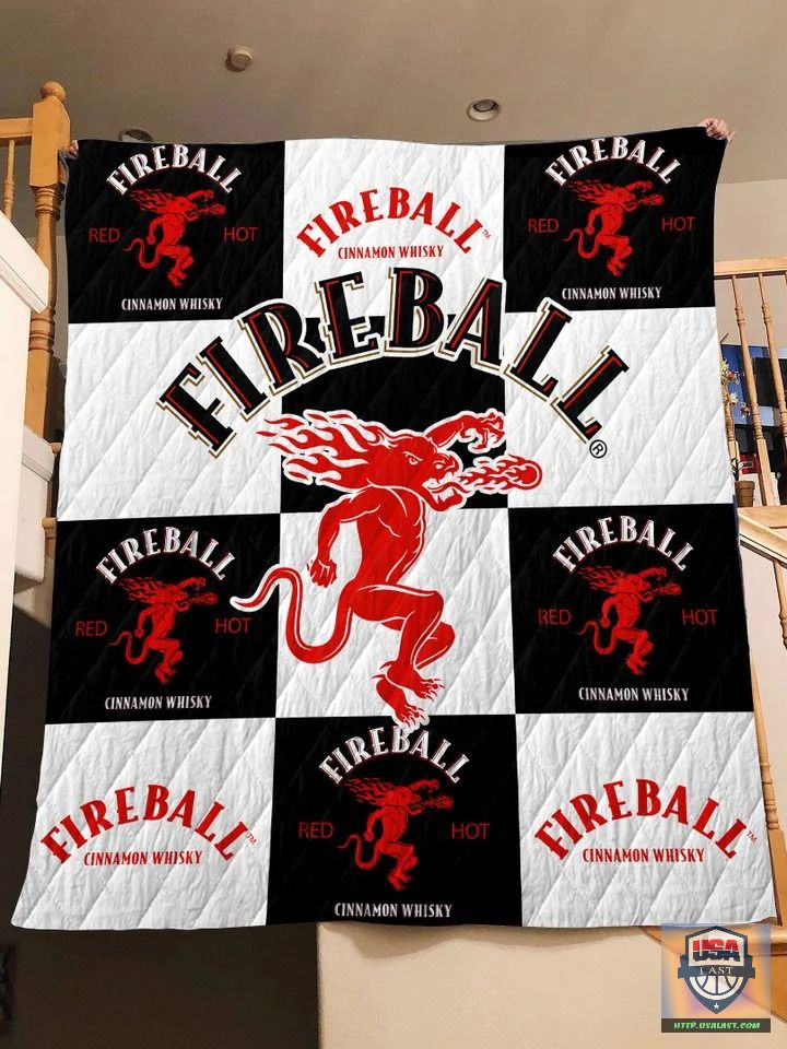 fireball cinnamon whisky quilt blanket yfioj