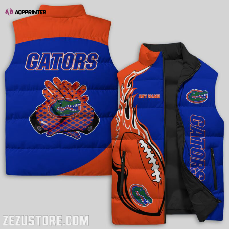 florida gators ncaa sleeveless puffer jacket custom for fans gifts