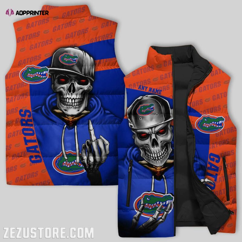 florida gators ncaa sleeveless puffer jacket custom for fans spj2060