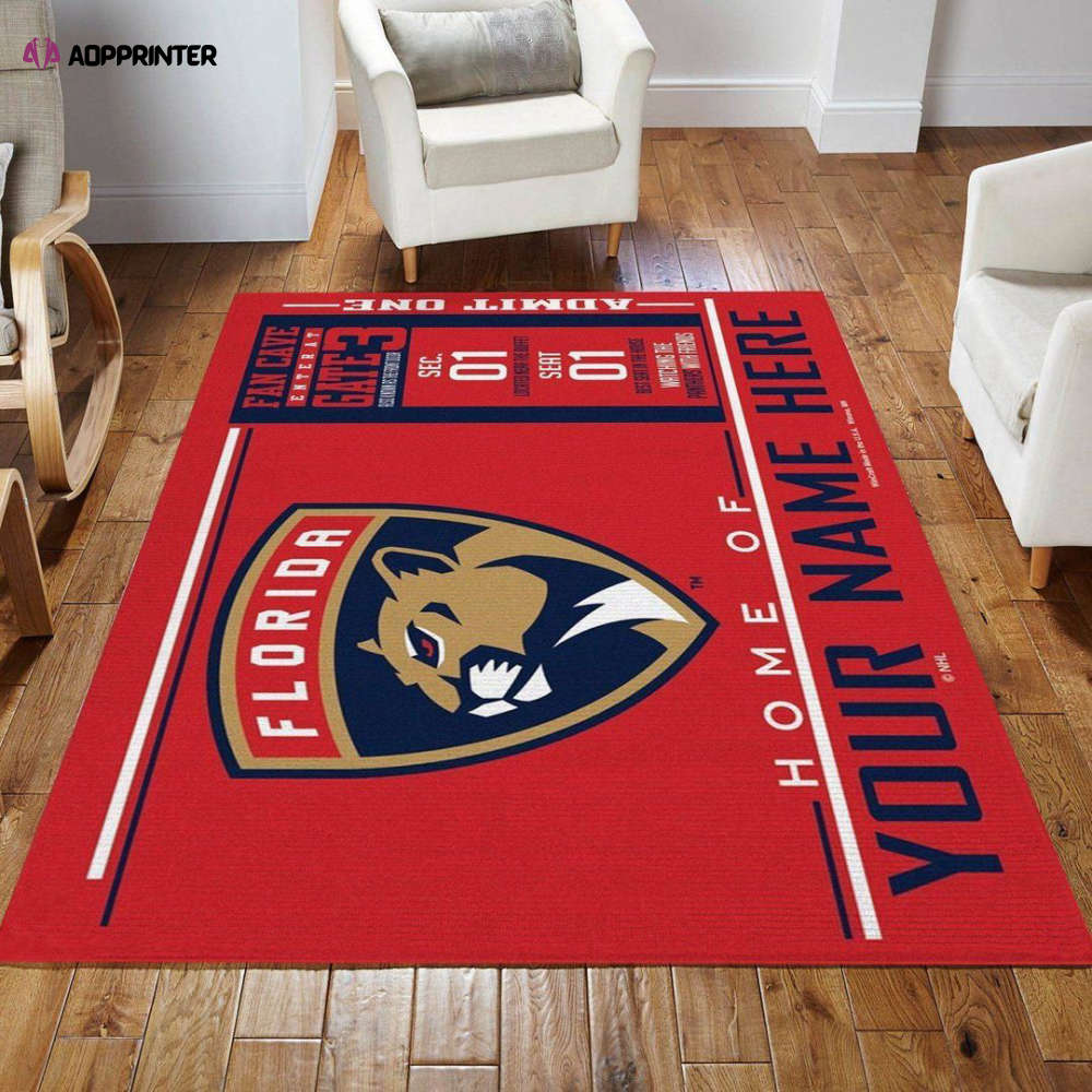 florida panthers rug living room floor decor fan gifts