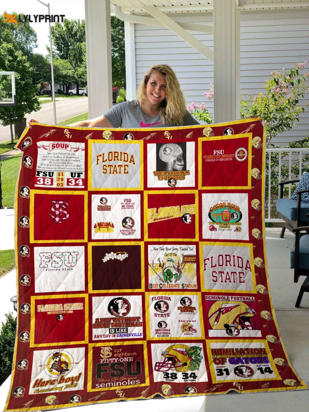 florida state seminolequilt blanket 2d