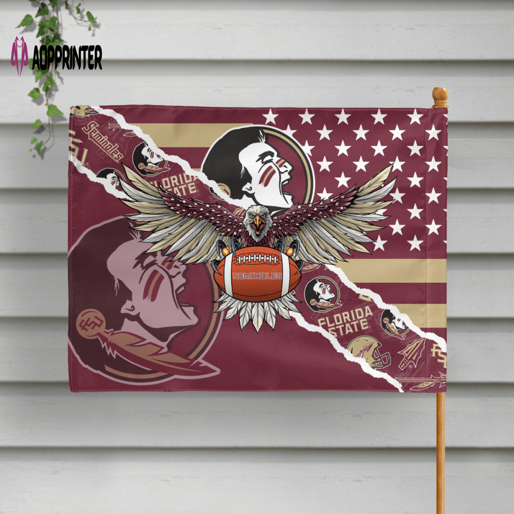 florida state seminoles american landscape house flag