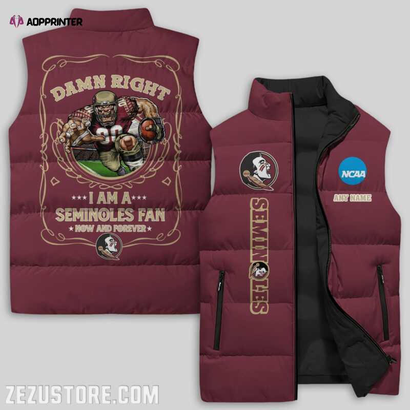 florida state seminoles ncaa sleeveless puffer jacket custom for fans gifts 12