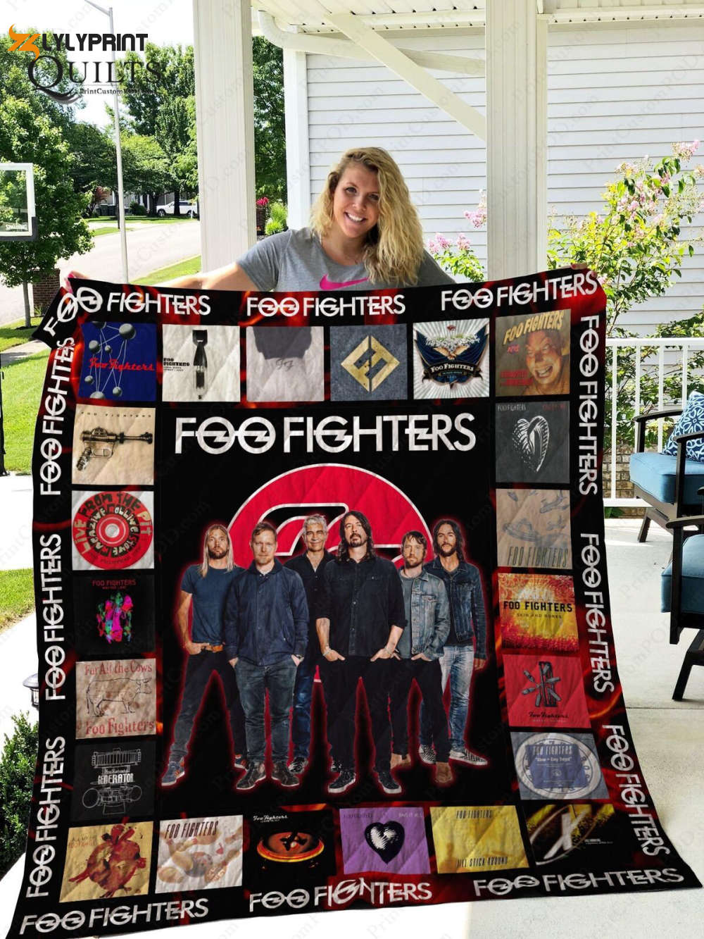 foo fighters 1 quilt blanket