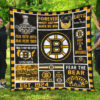 forever boston bruins fear the bear quilt blanket