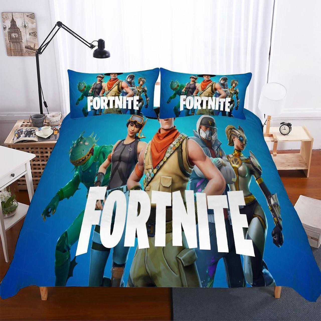 fortnite night theme digital print multiizeelectionky blues 3d bedding set axx5x