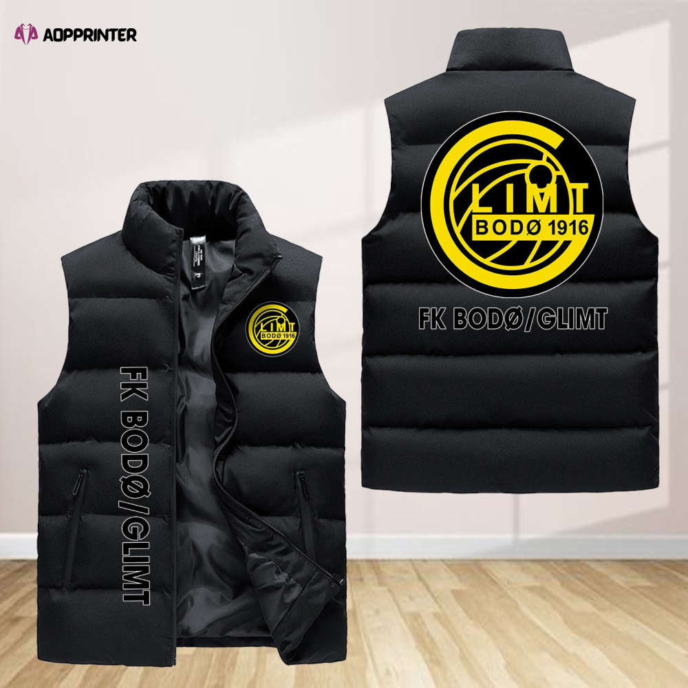 fotballklubben bodo sleeveless puffer jacket custom for fans gifts