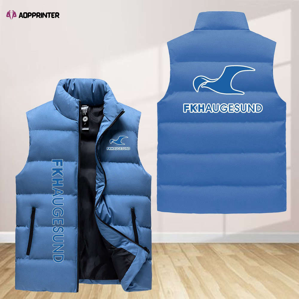 fotballklubben haugesund sleeveless puffer jacket custom for fans gifts