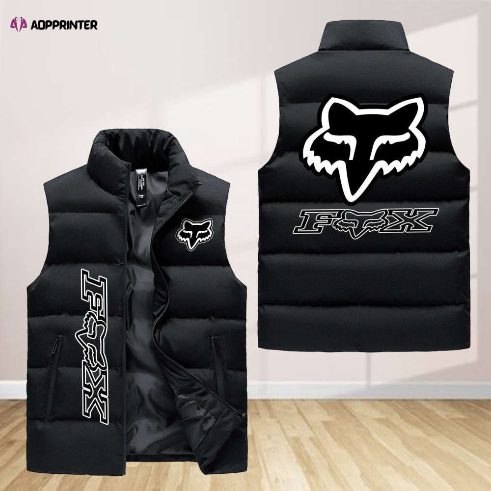 fox racing sleeveless puffer jacket custom for fans spj0102