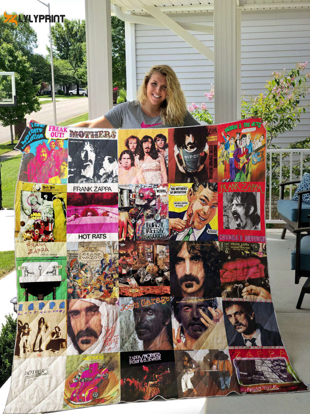 frank zappa quilt blanket for fans home decor gift 2v 3