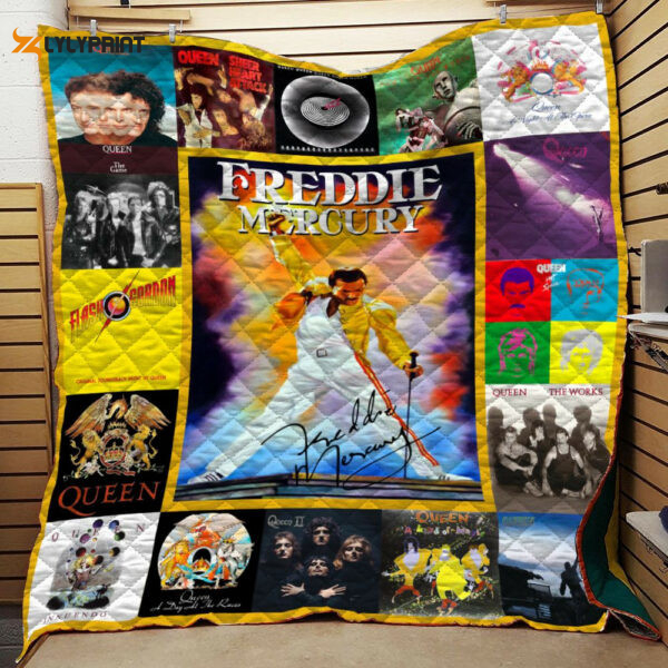 freddie mercury queen album music thank you for the memories 8k886 gift lover quilt blanket ii0 758