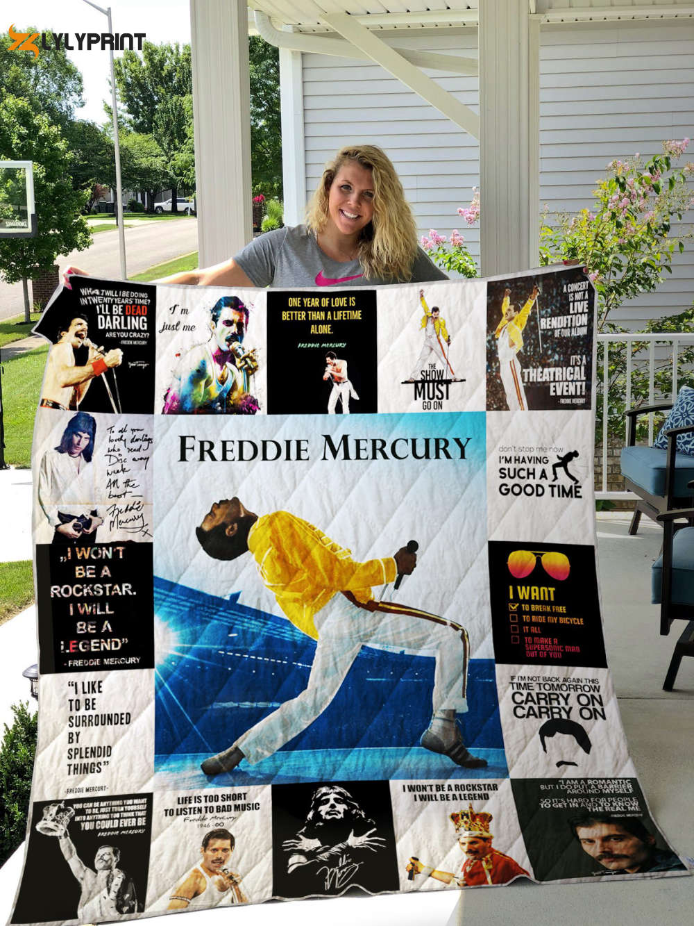 freddie mercury quilt blanket for fans home decor gift 3