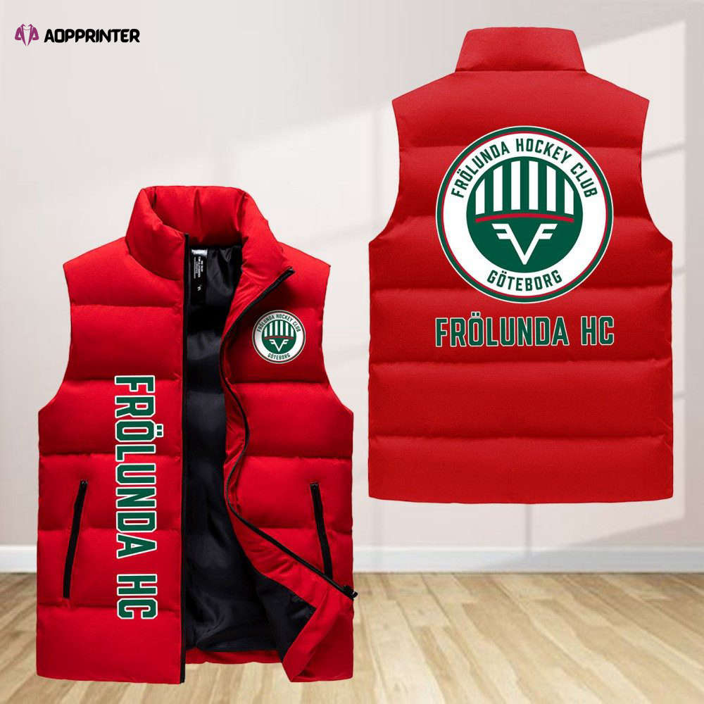 frolunda hc sleeveless puffer jacket custom for fans gifts